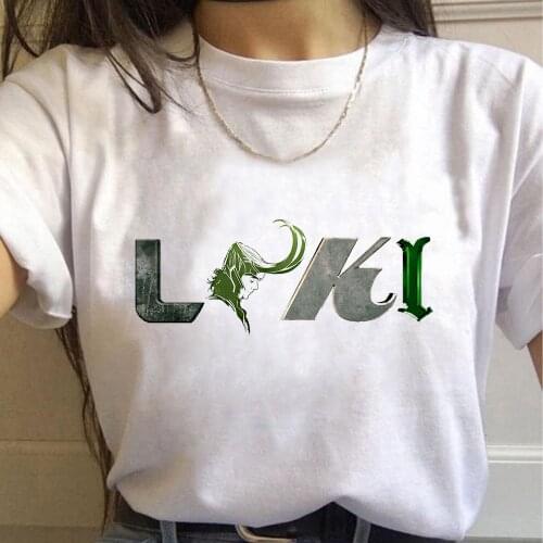 New MARVEL Loki Letter Women T Shirt Movie Casual Clothes Cartoon O-Neck Short Sleeve Unisex Tees Tops Femme T-shirts Streetwear