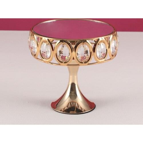 1-3pcs Crystal Gold cake stand decorative tray cupcake stand