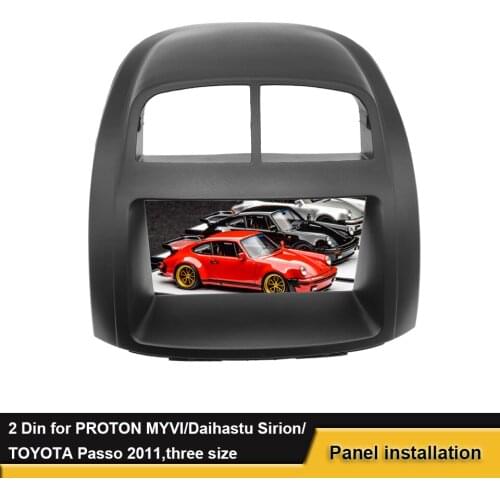 2 Din Car Radio Fascia For PROTON MYVI/Daihastu Sirion/TOYOTA Passo 2011 DVD Stereo Frame Panel Mounted Dash Installation Kit