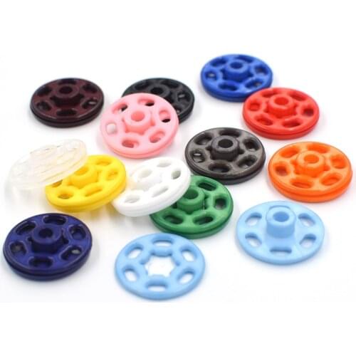 20sets 13 optional colors 7mm/9mm/12.5mm/14.5mm/17.5mm/20mm nylon Small Invisible Snap Fasteners Press Button Sewing Accessories
