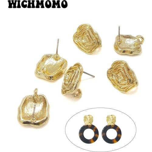 2021 New 14*13mm 10pieces High Quality Zinc Alloy Irregular Geometry Earring Base Connectors for DIY Earring Jewelry Accessories