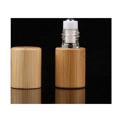 3ml 5ml 10ml fully coated bamboo ball bottle glass liner steel ball walking bottle