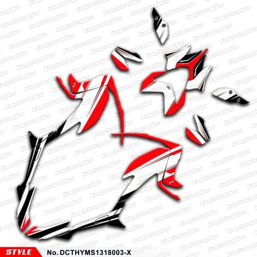 Aftermarket Personalised Graphics for DUCATI Hypermotard Hyperstrada 821 939 2013 2014 2015 to 2018, Style No.DCTHYMS1318003-X