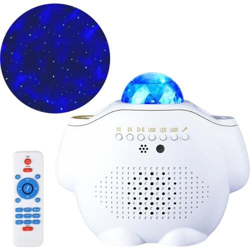 Bluetooth star projector LED nebula lamp with control music play timing galaxy night light projector for baby room