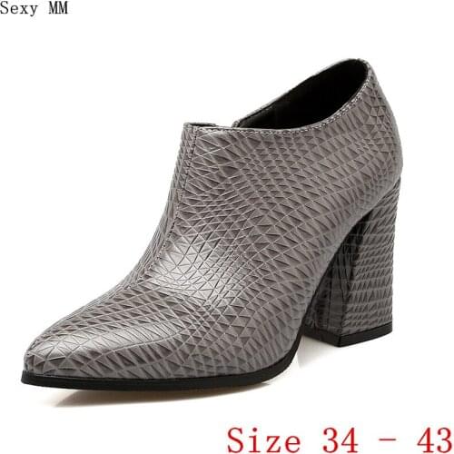 Summer High Heel Shoes Women Ankle Boots Booties Woman Short Boots High Heels Plus Size 34 - 40 41 42 43