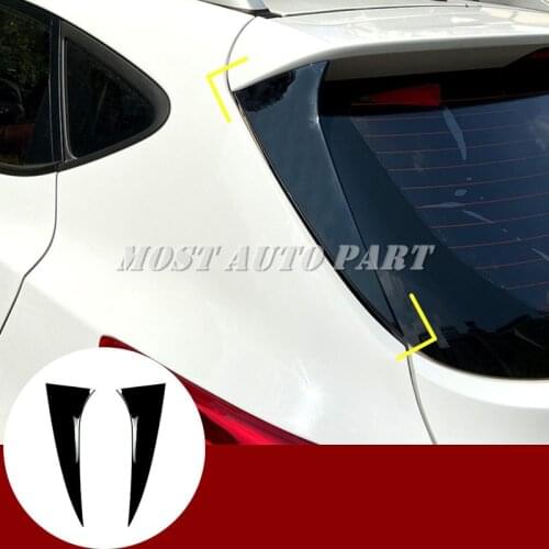 Black Rear Window Spoiler Side Wing Trim Cover For Hyundai Tucson IX35 2010-2017 2pcs Car accesories interior Car decoration