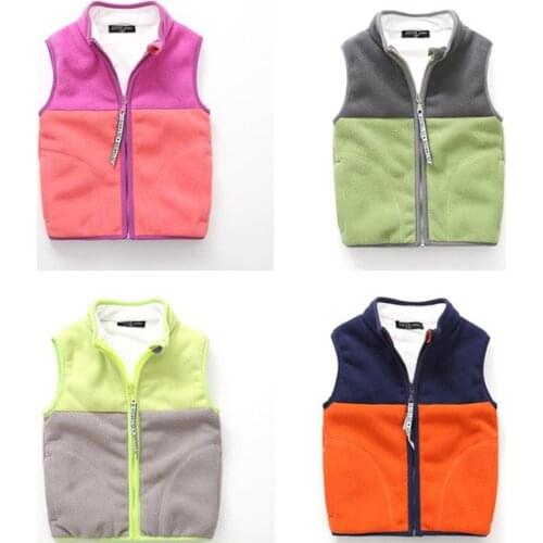Children vest Boys and girls wear a vest to shake the thick corduroy spring and autumn collage clothes