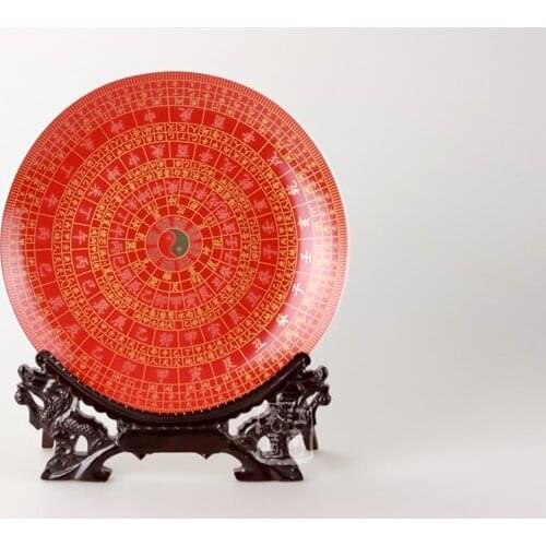 HOT SALE --202o ffice home house TOP protection talisman # Yin-yang eight diagrams FENG SHUI porcelain plate