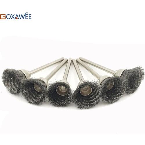 GOXAWEE 100pcs For Dremel Brush Brass Wire Brush Polishing Wheels Set Kit for Dremel Rotary Tool Power Accessories Tools
