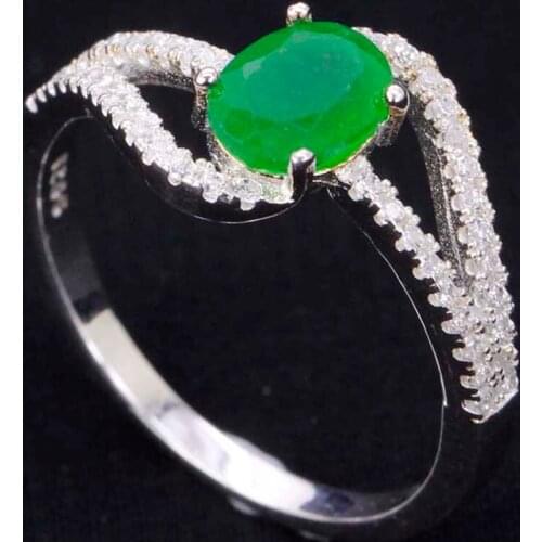 19x14mm SheType 3.0g Real Blue Sapphire Zircon Engagement Ring For Ladies Real 925 Solid Sterling Silver Ring