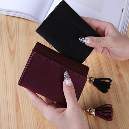 G5AE Womens Fashion PU Wallet Female Short Credit Card Holder Coin Trifold Wallets for Girls Ladies