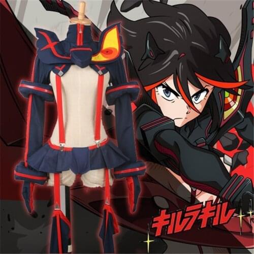 Anime KILL La KILL Ryuko Matoi Cosplay Costume Navy Blue Fashion Combat Uniform Activity Party Role Play Clothing Custom-Make