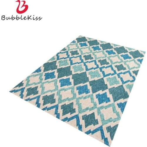 Bubble Kiss Nordic Style Carpets For Living Room Modern Blue Diamond Geometric Rugs Bedroom Home Decor CarpetsCustomized Mats
