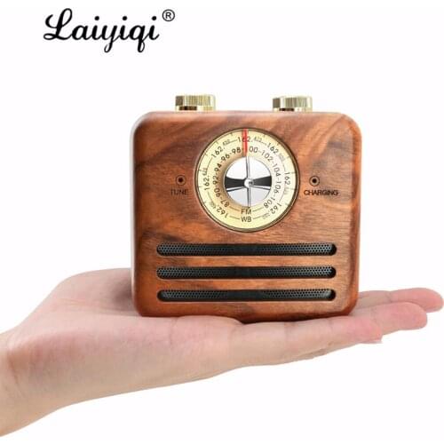 Laiyiqi radio retro vintage wood Bluetooth Speaker am FM radio antenna receiver dab radio radyo aged Elderly portatil caixa som