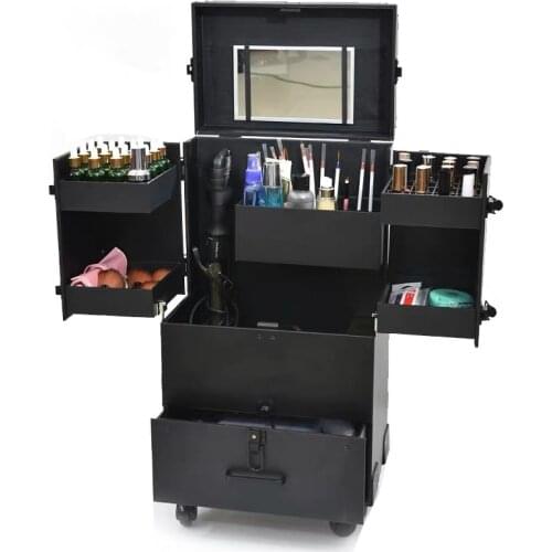 New Multi-layer Rolling luggage Men Tattoo trolley suitcases Women large capacity Makeup Toolbox cosmetic case with wheel