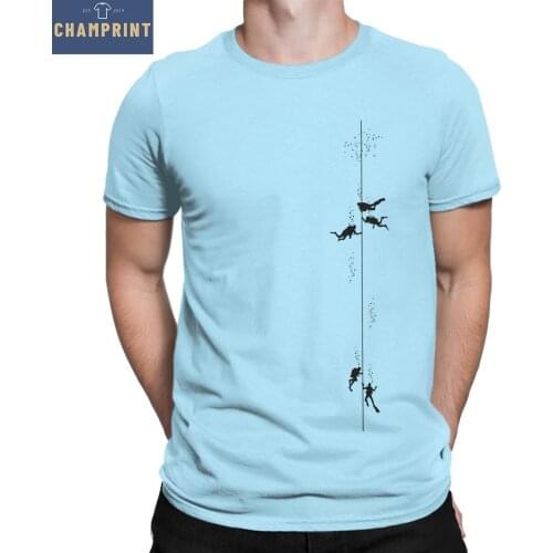 Scuba Diving Diver Dive T Shirt Men Pure Cotton Casual T-Shirts Round Neck Tees Short Sleeve Clothes Classic