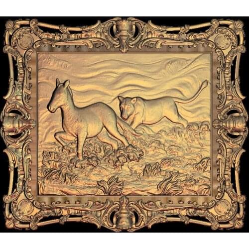 Hunting 3D STL Model for CNC Router Engraver Carving Machine Relief Artcam aspire M18