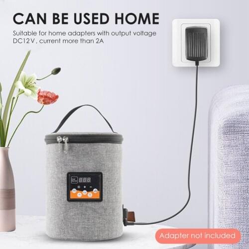 Large Capacity Car Milk Bottle Warmer Hanging Carrying Strap Buckle Design Portable Baby Bottle Bag Constant Temperature Heater