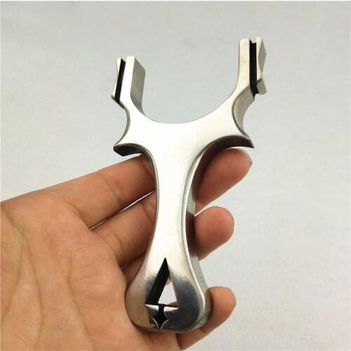 High quality stainless steel slingshot Stainless steel Casting manufacturing Slingshot never rusty Wire cutting craft slingshot