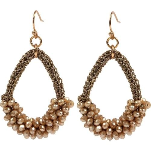 Sehuoran 2017New brinco big drop crystal earrings handmade jewelry earrings for woman brincos Pendant Weaving hot sale earring