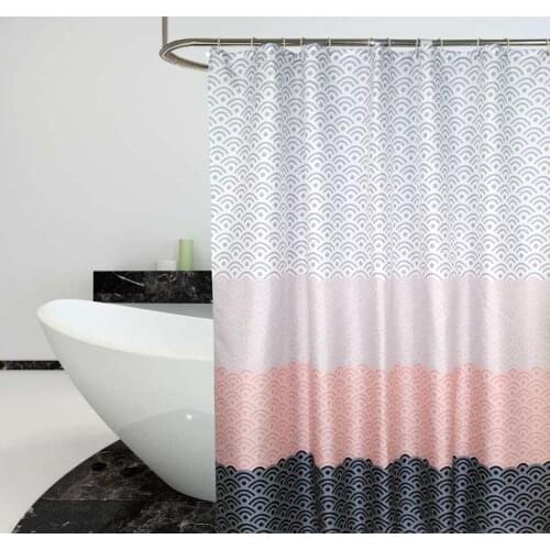 Modern Design Polyester Fabric Home Shower Curtain Multi Color Gradient New Thickened Waterproof Bath Vintage Shower Curtain