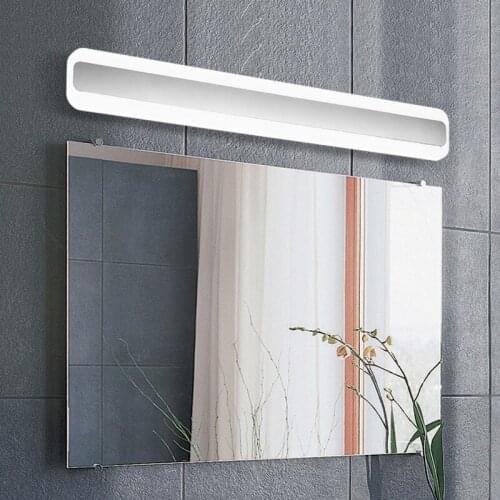 Modern stainless steel bathroom mirror headlights LED waterproof anti-fog acrylic mirror front light bedside wall lamp mx6191532