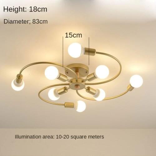 Study Room Small Living Room Net Red Ceiling Lamp Home Light Dining Room Bedroom Lamp Nordic Atmosphere Hotel Lighting Fixture