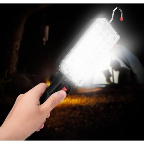 Flashlight 34 SMD LED Lights Lamp 2 Modes Flexible Flashlight Lamp With Magnet Hook Flashlight Torch Use 18650 Battery
