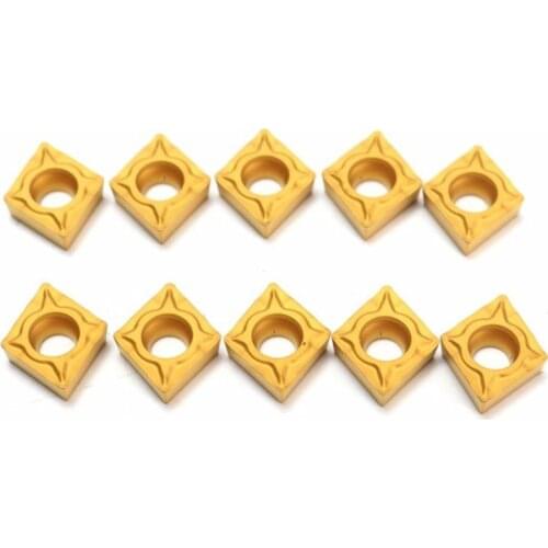 DANIU 10pcs/box CCMT060204-HM YBC251 Titanium Coated CNC Carbide Blades Insert Lathe Turning Tool Brand New