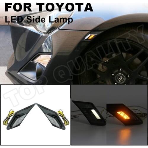 Turn Signal Light For 2013- Toyota GT-86 GT86 FT-86 FT86 Subaru BRZ Scion FR-S Amber LED Side Marker Lamp White Driving Light