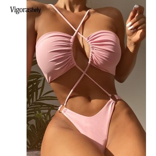 Vigorashely Pink Swimwear