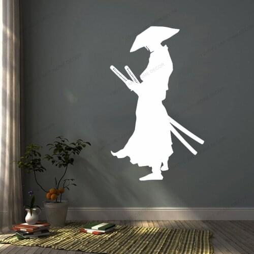 East Ronin Samurai Warrior Japan Sword Knight Vinyl Wall Sticker Decor Bedroom Wall Decal For Living Room Decoration Art CX827
