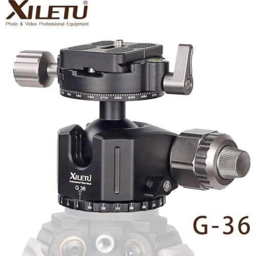 XILETU G-36 Tripod Ball Head 360 Degree Double Panoramic w Quick Rlease Plate For Canon Nikon Sony DSLR SLRS Cameras Monopod