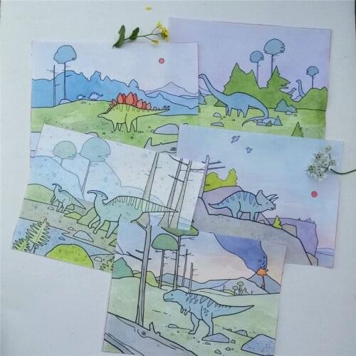 15*15cm 5pcs Cartoon dinosaur Fabrics Cotton Sewing Quilting Needlework purse clothes/apron Decoration patchwork patches SL-174