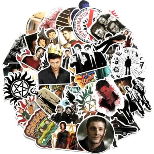 50pcs Pack Supernatural Stickers Waterproof PVC Skateboard Luggage Snowboard Motorcycle Water Bottle Funny Sticker Kid Toy