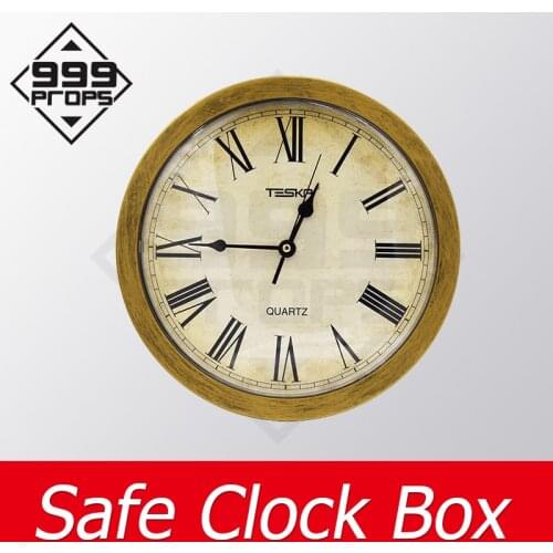 999PROPS wall clock box real life Escape room hide clues in unexpected box chamber supplier game item secret box