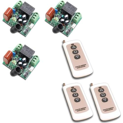 AC 220V Wireless Remote Control Switch 1CH 10A mini Receiver Module RF Remote Control Switch 315/433Mhz