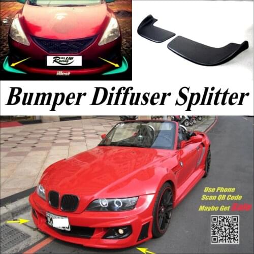 Car Splitter Diffuser Bumper Canard Lip For BMW Z3 E36 E36/7 1995~2002 Tuning Body Kit / Front Car Fin Chin Reduce Body