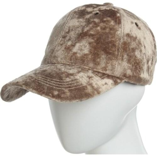 Baseball cap For Women Comfort and warmth pleuche laser Fashion Baseball cap Pure color Adjustable Outdoor leisure Hip Hop hat
