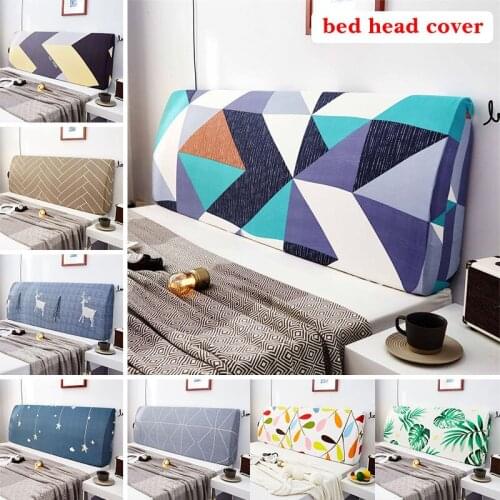 Printed Elastic All-inclusive Bed Head Cover Headboard Cover Universal Size Washable for Home Hotel Banquet Christmas Leorate