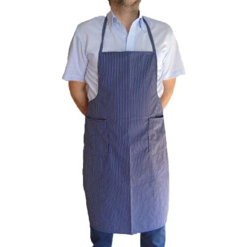 Apron paravanti blue pinstripe vineria pub restaurant pizza kitchen cook