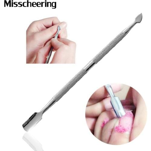 Hot Sale 1pcs Professional Stainless Steel Nail Cuticle Pusher Spoon Cut Manicure Pedicure Remover,Nail Cleaner