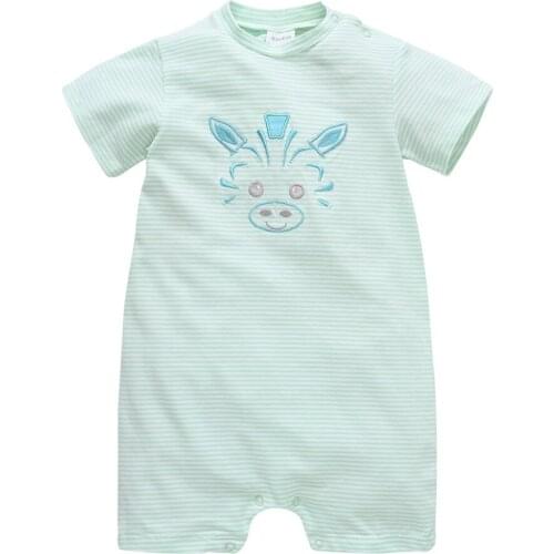 Kavkas Summer One Piece Short Sleeve Baby Girl Boy Romper Cotton Newborn Jumpsuit 0-12 months Girl Cartoon Pajamas
