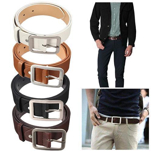 Mens Stylish Casual Waistband PU Leather Pin Buckle Waist Strap Business Belt Outdoor Waistband Belt For Trousers mens belt