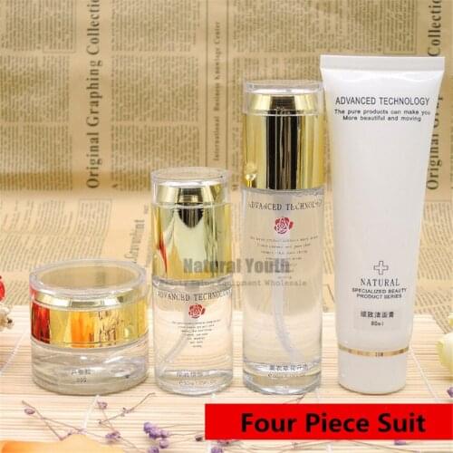 4pcs Set Aloe Vera Gel Skin Repair Set Oil-control Repair Acne Lavender Toner Skin Care Kit