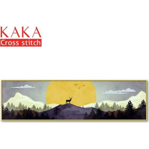 Cross stitch kits,Embroidery needlework sets with printed pattern,11CT-canvas for Home Decor Painting,Animals Full NCKA105