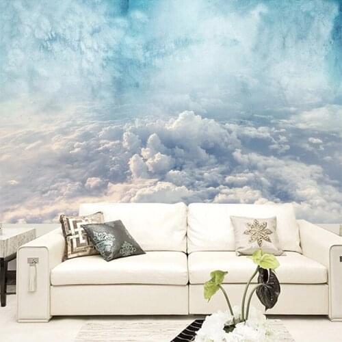 Custom 3D Wall Mural Modern Cloud Sky Nature Scenery Wallpaper Living Room TV Sofa Bedroom Home Decor Papel De Parede Wall Paper