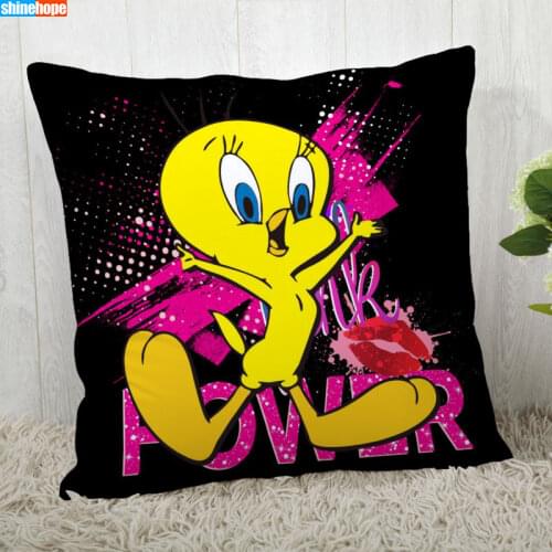 Tweety Bird Pillow Cover Customize Pillowcase Modern Home Decorative Pillow Case For Living Room 45X45cm A2020.7.2