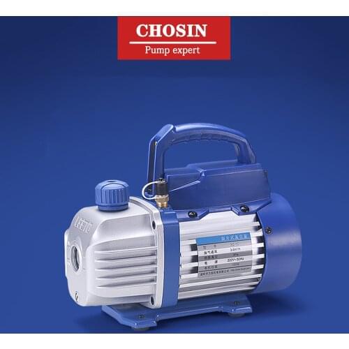 220V Rotary Vane Single Stage Mini Vacuum Pump for Air Conditioning With refrigerant table Pressure gauge Refrigerant tube 150W