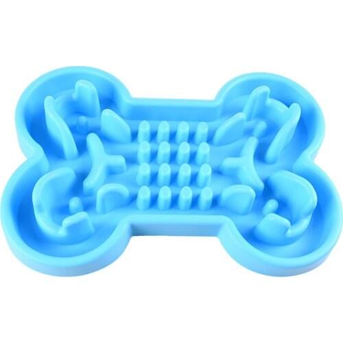 Durable Silicone Pet Dog Cat Interactive Slow Food Bowl Anti-Slip Feeder Dishes Anti-Gulping Dog Feeding Large Dog Bowls